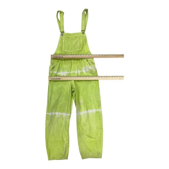Riley Vintage Matcha Upcycled Tie Dye Overalls Denim Size - Picture 7 of 10